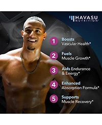 Havasu Nutrition L-Arginine Powder, Berry Flavor, Havasu Nutrition, 3.7oz
