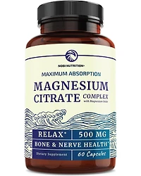 Nobi Nutrition Magnesium Complex Capsules, Magnesium Oxide, Magnesium Citrate, Nobi Nutrition, 60ct