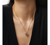 Ana Luisa Puffed Heart Necklace - Lev