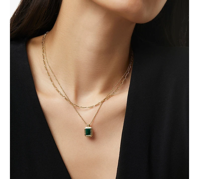 Ana Luisa Layered Necklace Set - Temple Green