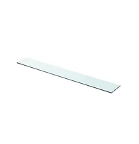 Shelves 2 pcs Panel Glass Clear 35.4"x4.7"