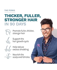 Reserveage Keratin Hair Booster for Men, Helps Block Dht to Reduce Baldness by Supporting Hair Growth with Saw Palmetto, Biotin, and Beta Sitosterol,