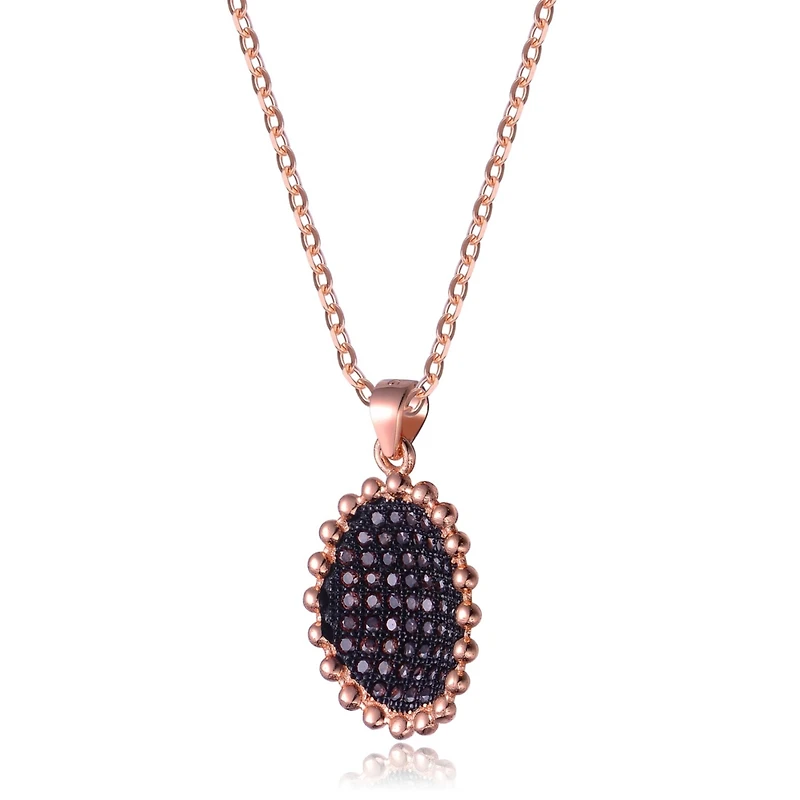 Sterling Silver Cubic Zirconia Round shaped Pendant