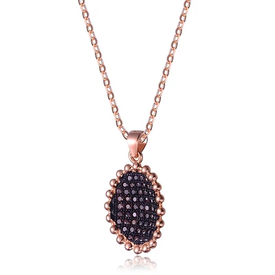 Sterling Silver Cubic Zirconia Round shaped Pendant