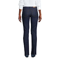 Lands' End Petite Recover Mid Rise Straight Leg Blue Jeans