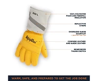 RefrigiWear Men's Insulated Water-Resistant Leather Glove