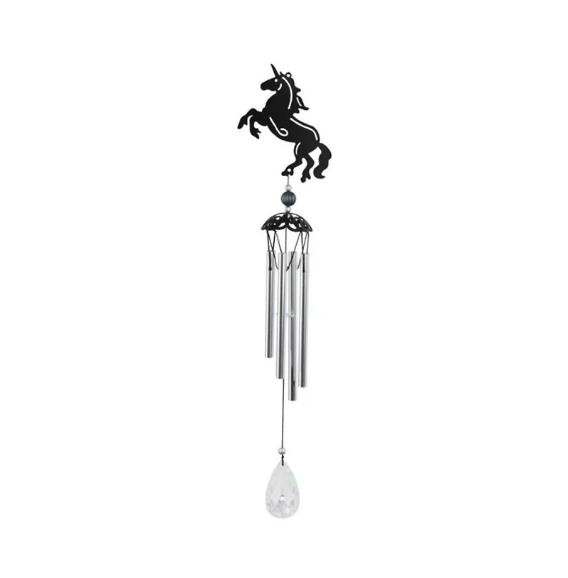 25" Long Metal Black Horse Wind Chime