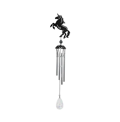 25" Long Metal Black Horse Wind Chime