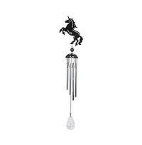 25" Long Metal Black Horse Wind Chime