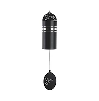 22" Long Metal Black Tube Hummingbird Wind Chime