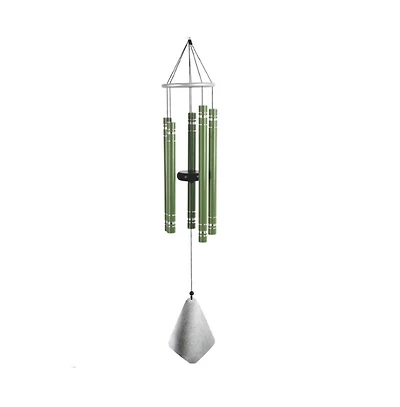 36" Long Tuned Wind Chime Traditional Green Tube