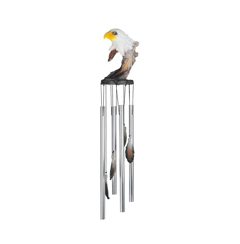 23" Long Eagle Round Top Wind Chime Wild Animal