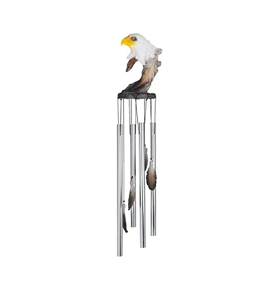 23" Long Eagle Round Top Wind Chime Wild Animal