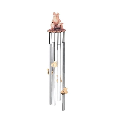 23" Long Pig Round Top Wind Chime