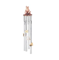 23" Long Pig Round Top Wind Chime