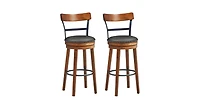 Set of 2 Swivel Bar Height Bar Stool For Bar