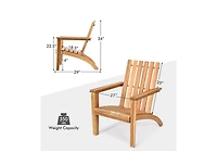 Outdoor Durable Patio Acacia Wood Adirondack Lounge Armchair