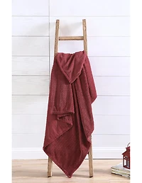 Kate Aurora Ultra Soft & Plush Herringbone Fleece Throw Blanket Covers 50"x60"
