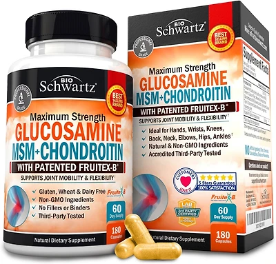 Glucosamine Chondroitin Msm 2110mg - Joint Support Supplement with Turmeric Curcumin- Made in Usa