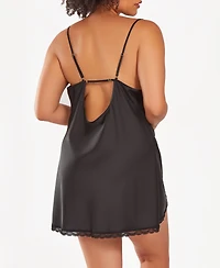 iCollection Plus Size 1 Piece Cowl Neckline Lingerie Chemise