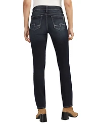 Silver Jeans Co. Women's Suki Mid Rise Curvy Fit Straight Leg Jeans