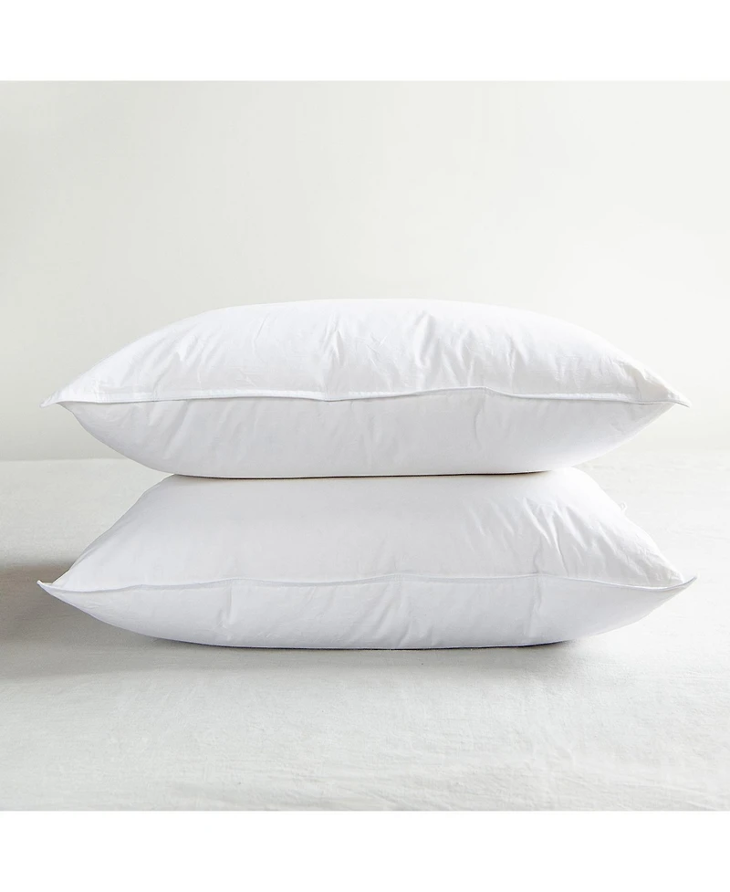 2 Pack Soft White Duck Feather & Down Bed Pillow