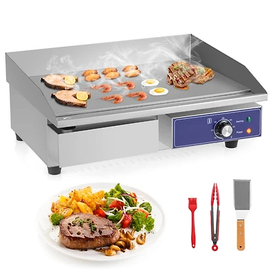 22'' Commercial Electric Griddle 110V 2000W Flat Top Countertop Grill 122 -572