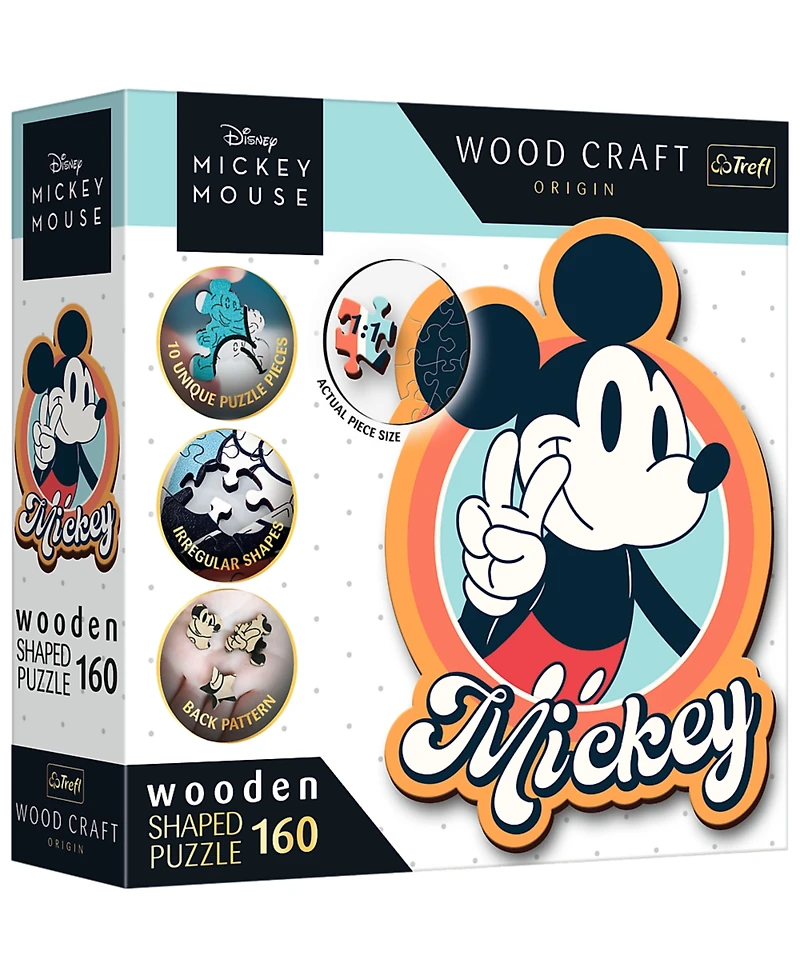 Trefl Wood Craft 160 Piece Wooden Puzzle - Disney's Mickey Mouse