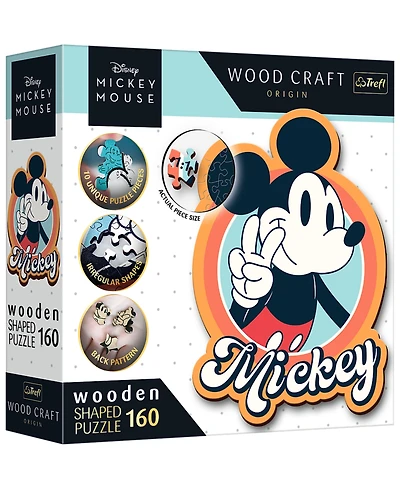 Trefl Wood Craft 160 Piece Wooden Puzzle - Disney's Mickey Mouse
