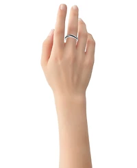 Black Diamond Twist Look Ring (1/6 ct. t.w.) Sterling Silver