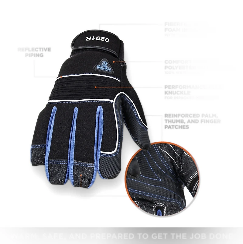 RefrigiWear Men's Waterproof Frostline Gloves - Insulated Winter Work for Men