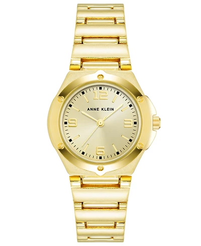 Anne Klein Women's Quartz Gold-Tone Alloy Bracelet Watch, 29mm