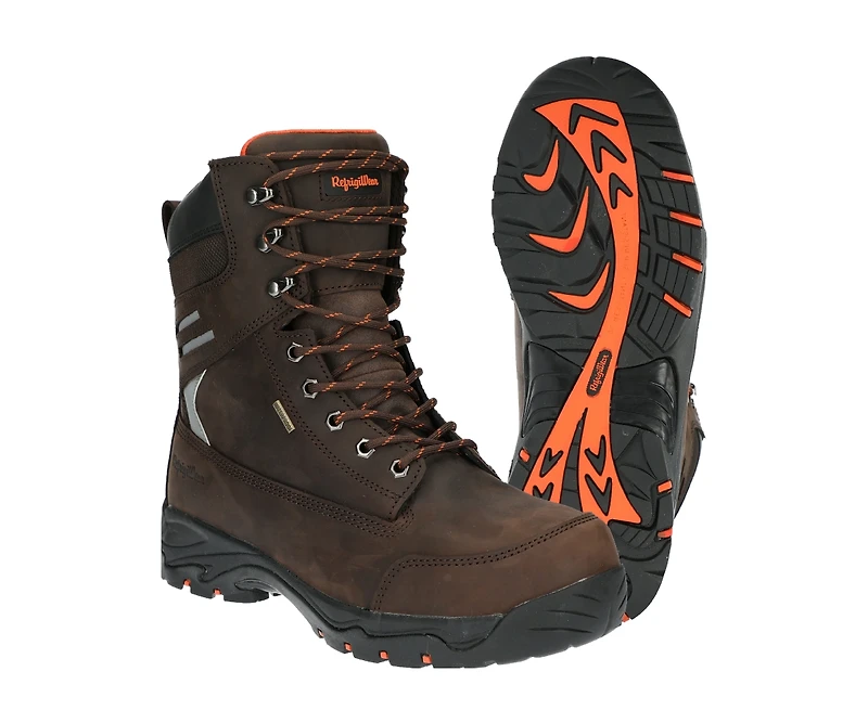 RefrigiWear Men's Ice Viking Waterproof Insulated Work Boots Composite Toe, Anti-Slip, Cold Weather Safety Footwear
