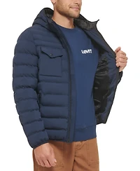 Levi's Men's Stretch Hooded Two-Pocket Quilted Jacket