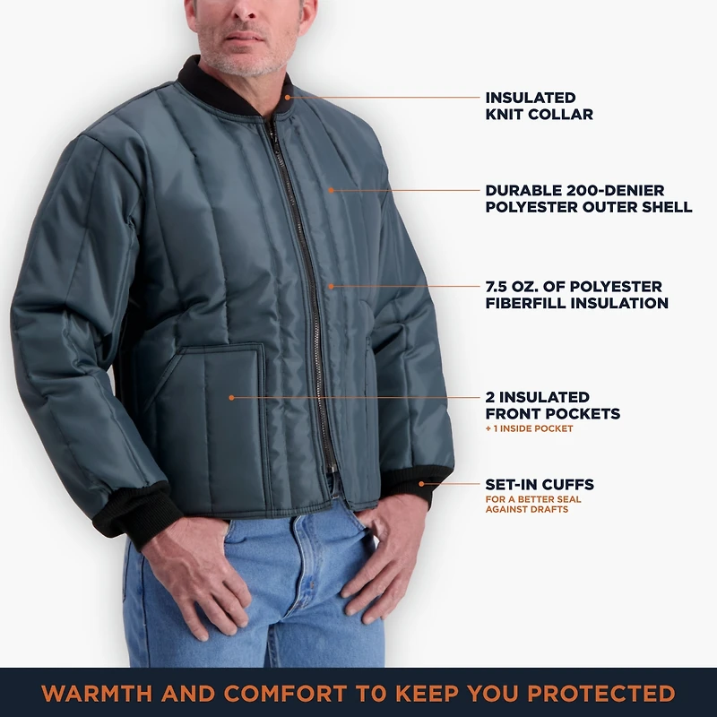 RefrigiWear Big & Tall Econo-Tuff Jacket - 15°F Comfort, Insulated, Water-Repellent, Durable, Lightweight Workwear for Cool Weather Protection