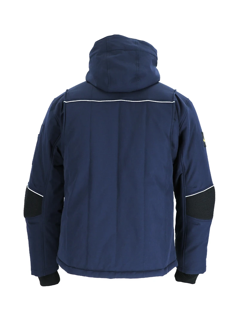 RefrigiWear Big & Tall 54 Gold Hooded Utility Jacket - Insulated, Waterproof, and Durable Workwear