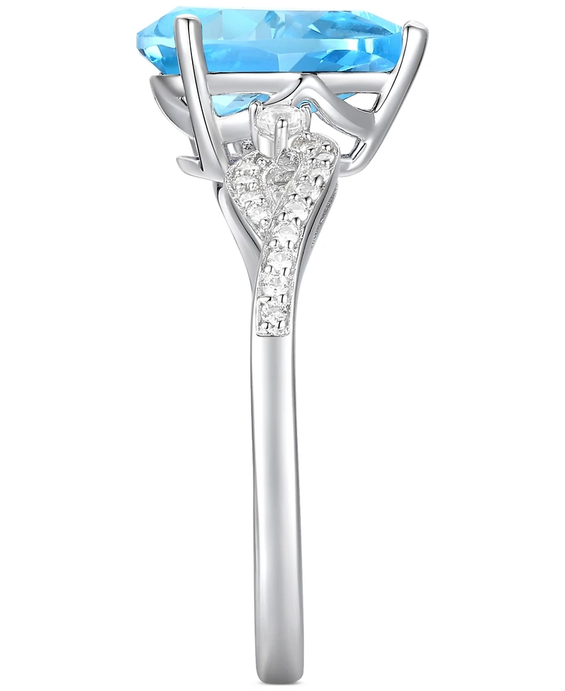 Amethyst (1-3/4 ct. t.w.) & Lab-Grown White Sapphire (1/6 Twist Ring 14k Gold-Plated Sterling Silver (Also Additional Gemstones)