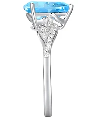 Amethyst (1-3/4 ct. t.w.) & Lab-Grown White Sapphire (1/6 Twist Ring 14k Gold-Plated Sterling Silver (Also Additional Gemstones)