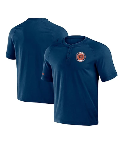 Men's Nfl x Darius Rucker Collection by Fanatics Navy Chicago Bears Washed Raglan Henley T-shirt