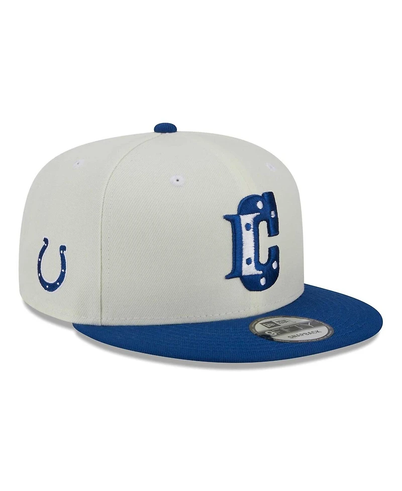 Men's New Era Cream, Royal Indianapolis Colts City Originals 9FIFTY Snapback Hat