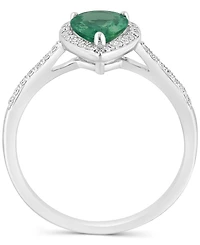 Effy Emerald (7/8 ct. t.w.) & Diamond (1/6 Ring 14k Gold (Also available White Gold)