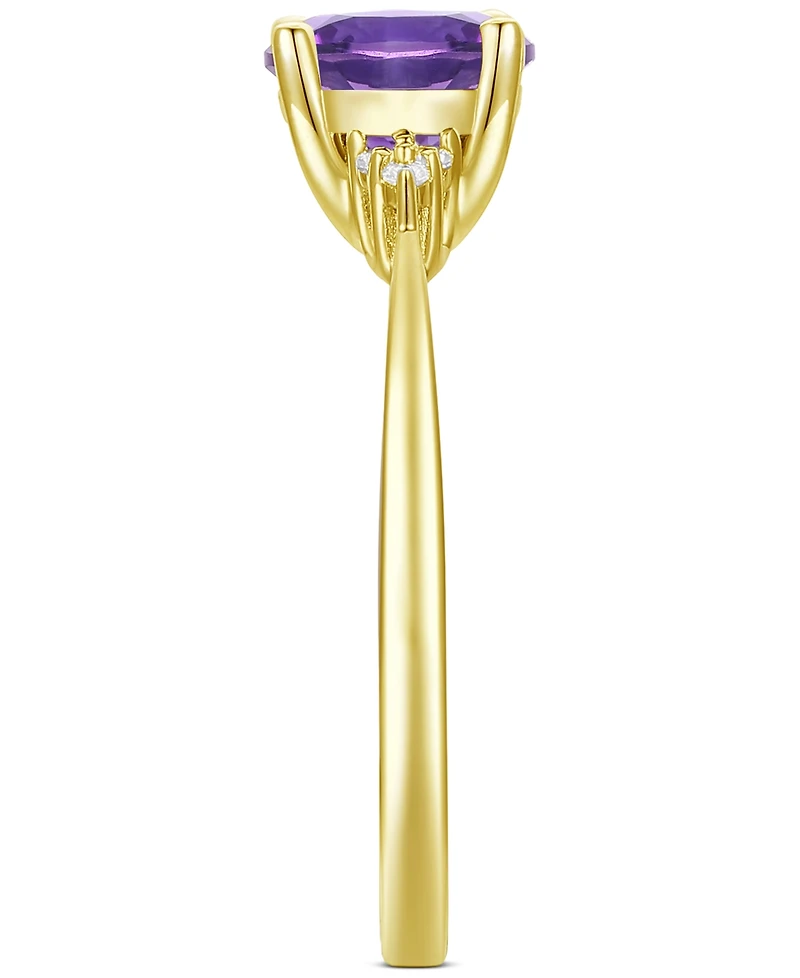 Amethyst (1-1/6 ct. t.w.) & Lab-Grown White Sapphire (1/20 Ring 14k Gold-Plated Sterling Silver (Also Additional Gemstones)