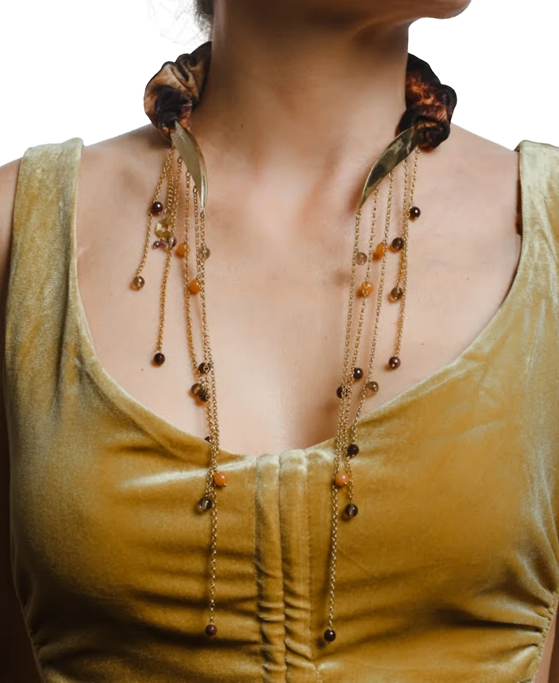 Nectar Nectar New York 18k Gold-Plated Lyorna Statement 13-1/2" Necklace