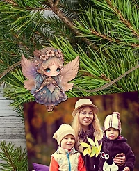 Designocracy Holiday Wooden Clip-On Ornaments Colorful Fairies Set of 6 G. DeBrekht