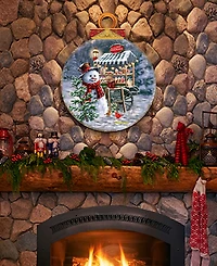 Designocracy Hot Chocolate Stand Christmas Door Decor Wooden Wall Decor D. Gelsinger