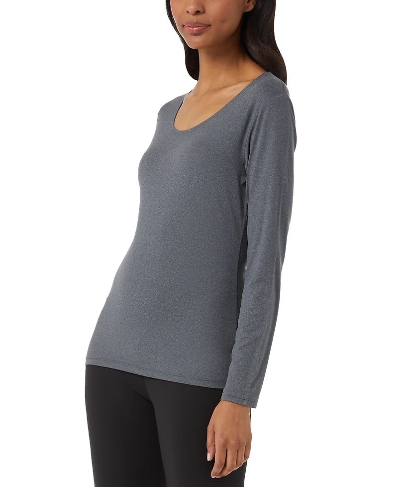 32 Degrees Women's Scoop-Neck Long-Sleeve Top