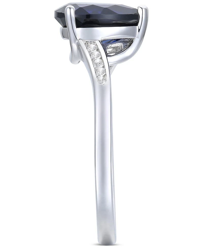 Amethyst (1-1/3 ct. t.w.) & Lab-Grown White Sapphire (1/10 Pear Swirl Ring 14k Gold-Plated Sterling Silver (Also Additional Gemstones)