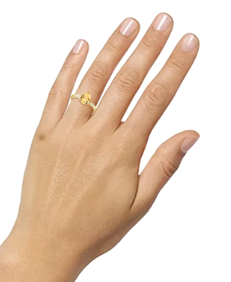 Amethyst (1-1/3 ct. t.w.) & Lab-Grown White Sapphire (1/10 Pear Swirl Ring 14k Gold-Plated Sterling Silver (Also Additional Gemstones)