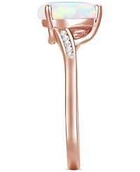 Amethyst (1-1/3 ct. t.w.) & Lab-Grown White Sapphire (1/10 Pear Swirl Ring 14k Gold-Plated Sterling Silver (Also Additional Gemstones)