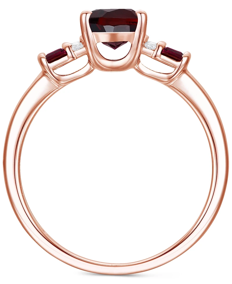 Amethyst (1-1/2 ct. t.w.) & Lab-Grown White Sapphire (1/20 Statement Ring 14k Gold-Plated Sterling Silver (Also Additional Gemstones)